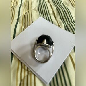 Vintage Swarovski black ring
